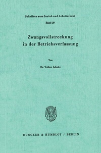 Abbildung von: Zwangsvollstreckung in der Betriebsverfassung. - fibre