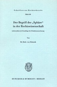 Abbildung von: Der Begriff der "Sphäre" in der Rechtswissenschaft insbesondere als Grundlage der Schadenzurechnung. - fibre