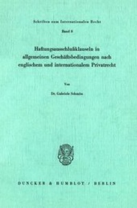 Abbildung von: Haftungsausschlußklauseln in allgemeinen Geschäftsbedingungen nach englischem und internationalem Privatrecht. - fibre