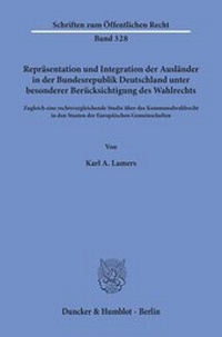 Abbildung von: Repräsentation und Integration der Ausländer in der Bundesrepublik Deutschland unter besonderer Berücksichtigung des Wahlrechts. - fibre
