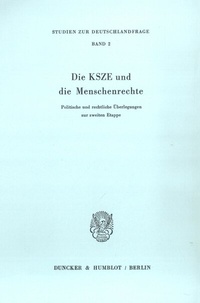 Abbildung von: Die KSZE und die Menschenrechte. - Duncker & Humblot