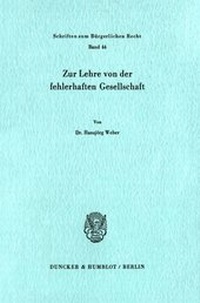 Abbildung von: Zur Lehre von der fehlerhaften Gesellschaft. - fibre