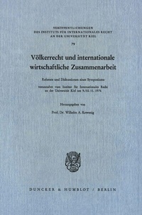 Abbildung von: Völkerrecht und internationale wirtschaftliche Zusammenarbeit. - fibre