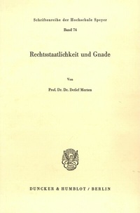 Abbildung von: Rechtsstaatlichkeit und Gnade. - Duncker & Humblot