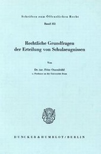 Abbildung von: Rechtliche Grundfragen der Erteilung von Schulzeugnissen. - fibre