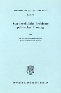 Abbildung von: Staatsrechtliche Probleme politischer Planung. - fibre