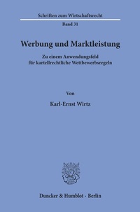 Abbildung von: Werbung und Marktleistung. - Duncker & Humblot