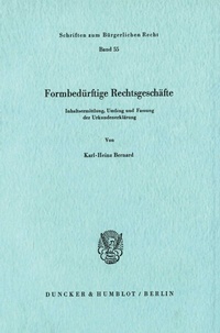 Abbildung von: Formbedürftige Rechtsgeschäfte. - fibre