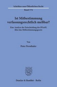 Abbildung von: Ist Mitbestimmung verfassungsrechtlich meßbar? - fibre