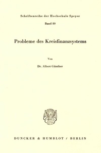 Abbildung von: Probleme des Kreisfinanzsystems. - Duncker & Humblot