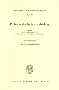Abbildung von: Probleme der Juristenausbildung. - Duncker & Humblot