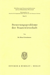 Abbildung von: Steuerungsprobleme der Staatswirtschaft. - Duncker & Humblot