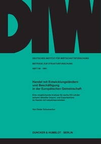 Abbildung von: Handel mit Entwicklungsländern und Beschäftigung in der Europäischen Gemeinschaft. - fibre