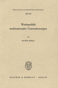 Abbildung von: Werbepolitik multinationaler Unternehmungen. - Duncker & Humblot