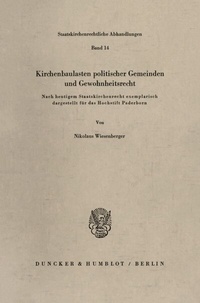 Abbildung von: Kirchenbaulasten politischer Gemeinden und Gewohnheitsrecht. - fibre