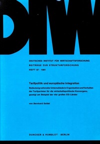 Abbildung von: Tarifpolitik und europäische Integration. - Duncker & Humblot