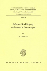 Abbildung von: Inflation, Beschäftigung und rationale Erwartungen. - Duncker & Humblot