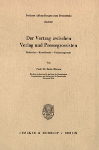 Abbildung von: Der Vertrag zwischen Verlag und Pressegrossisten. - fibre