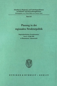 Abbildung von: Planung in der regionalen Strukturpolitik. - fibre