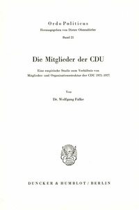 Abbildung von: Die Mitglieder der CDU. - Duncker & Humblot