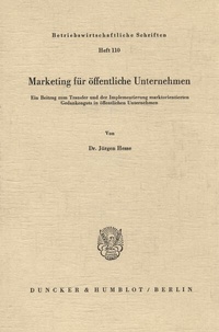 Abbildung von: Marketing für öffentliche Unternehmen. - Duncker & Humblot