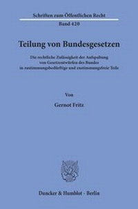 Abbildung von: Teilung von Bundesgesetzen. - fibre