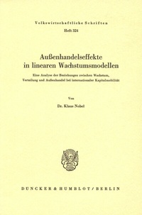 Abbildung von: Außenhandelseffekte in linearen Wachstumsmodellen. - Duncker & Humblot