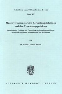 Abbildung von: Massenverfahren vor den Verwaltungsbehörden und den Verwaltungsgerichten. - fibre