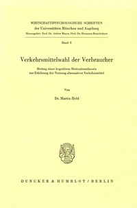 Abbildung von: Verkehrsmittelwahl der Verbraucher. - Duncker & Humblot