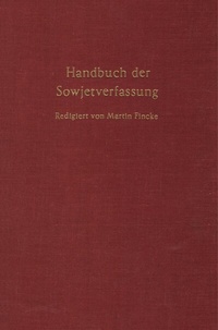 Abbildung von: Handbuch der Sowjetverfassung. - Duncker & Humblot