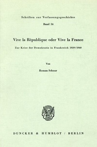 Abbildung von: Vive la République oder Vive la France. - Duncker & Humblot
