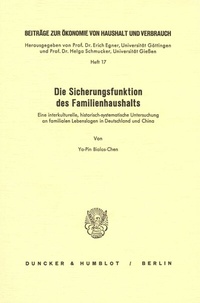 Abbildung von: Die Sicherungsfunktion des Familienhaushalts. - Duncker & Humblot