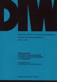 Abbildung von: Wohnungsbau und Wohnungsversorgung in beiden deutschen Staaten - - Duncker & Humblot