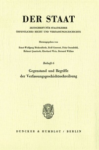 Abbildung von: Gegenstand und Begriffe der Verfassungsgeschichtsschreibung. - fibre