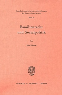 Abbildung von: Familienrecht und Sozialpolitik. - Duncker & Humblot
