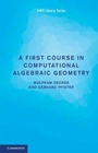 Cover: A First Course in Computational Algebraic Geometry - Cambridge University Press