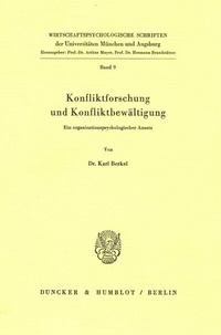 Abbildung von: Konfliktforschung und Konfliktbewältigung. - Duncker & Humblot