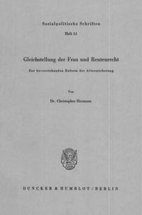 Abbildung von: Gleichstellung der Frau und Rentenrecht. - Duncker & Humblot