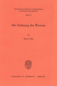 Abbildung von: Die Ordnung des Wissens. - Duncker & Humblot