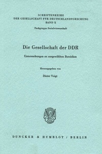 Abbildung von: Die Gesellschaft der DDR. - Duncker & Humblot