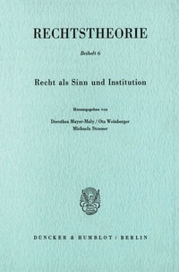 Abbildung von: Recht als Sinn und Institution. - fibre