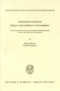 Abbildung von: Auslandsinvestitionen kleiner und mittlerer Unternehmen. - Duncker & Humblot
