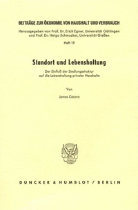 Abbildung von: Standort und Lebenshaltung. - Duncker & Humblot