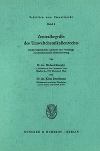 Abbildung von: Zentralbegriffe des Umweltchemikalienrechts. - fibre