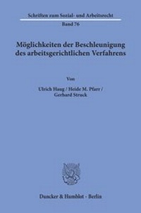 Abbildung von: Möglichkeiten der Beschleunigung des arbeitsgerichtlichen Verfahrens. - fibre
