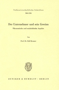 Abbildung von: Der Unternehmer und sein Gewinn. - Duncker & Humblot