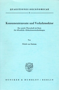Abbildung von: Konsumentenrente und Verkehrssektor. - Duncker & Humblot