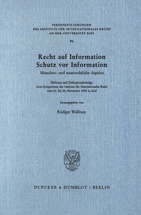 Abbildung von: Recht auf Information, Schutz vor Information. - fibre