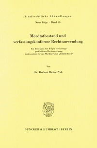 Abbildung von: Mordtatbestand und verfassungskonforme Rechtsanwendung. - fibre