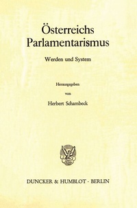 Abbildung von: Österreichs Parlamentarismus. - fibre